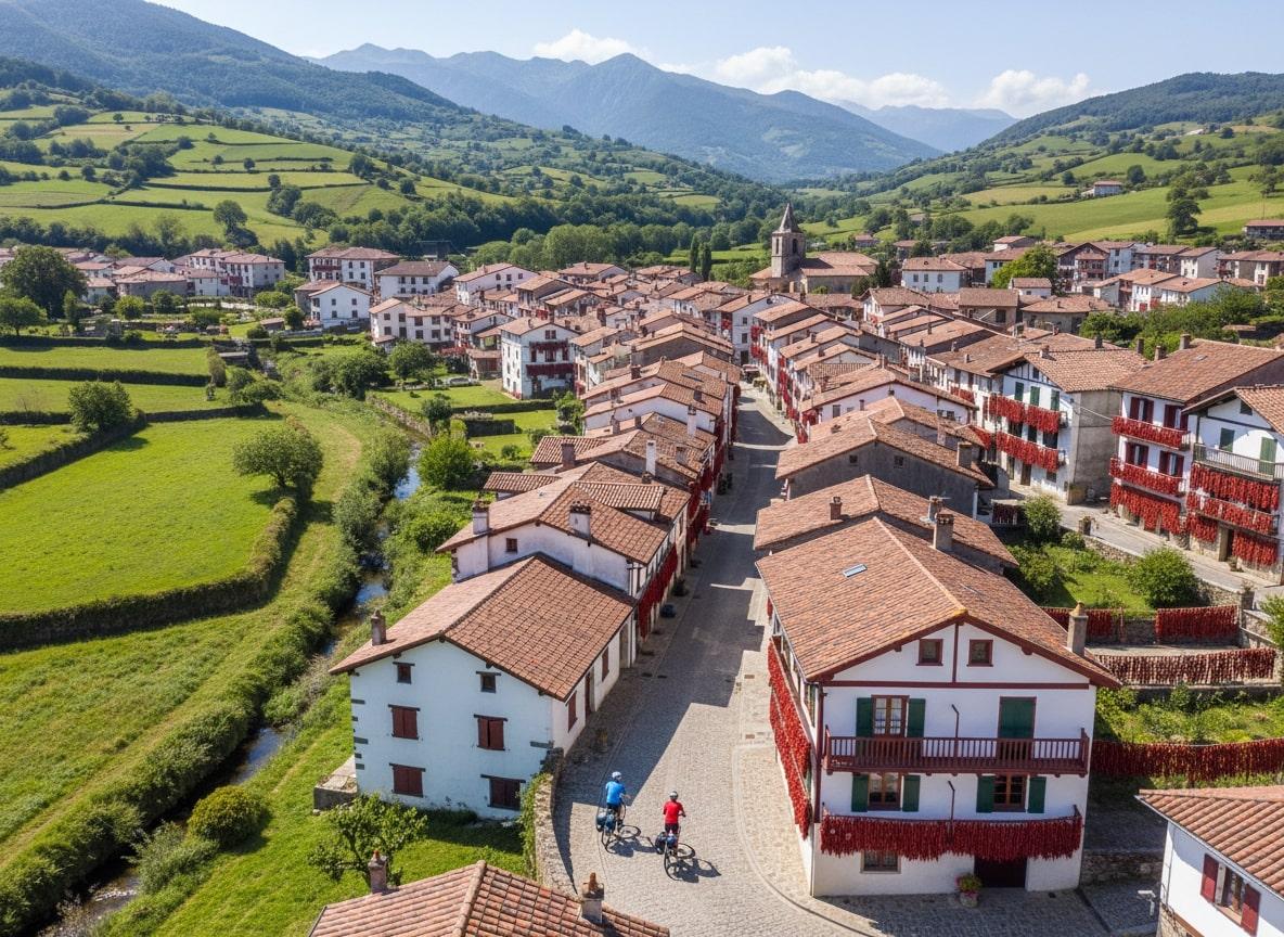 Circuit 7 jours à vélo  La traversée du Pays Basque par ses villages pittoresques- Espelette